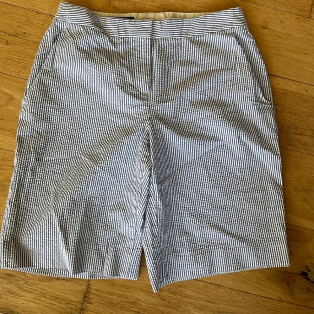 Brooks Brothers Blue White Seersucker Shorts Size 2